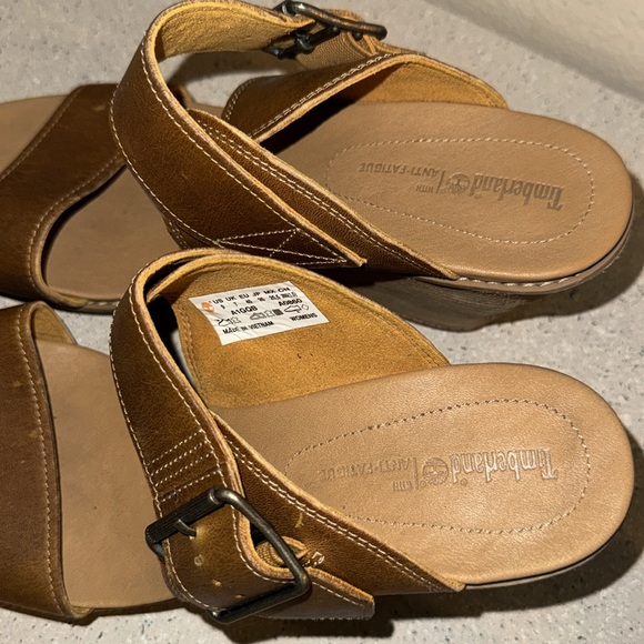 Timberland‎ Brenton Buckle Slide Sandals Wedges Size 9 - Picture 6 of 10